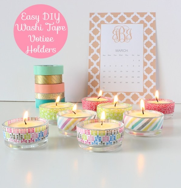 Candles With Washi Tape.