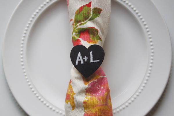 Chalkboard napkin rings.