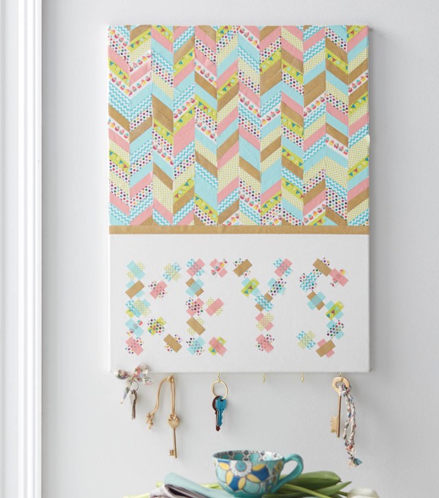 Create A Washi Tape Key Holder.