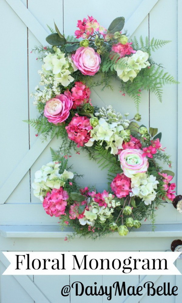 DIY Floral Monogram.