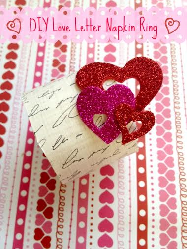 DIY Love Letter napkin ring.