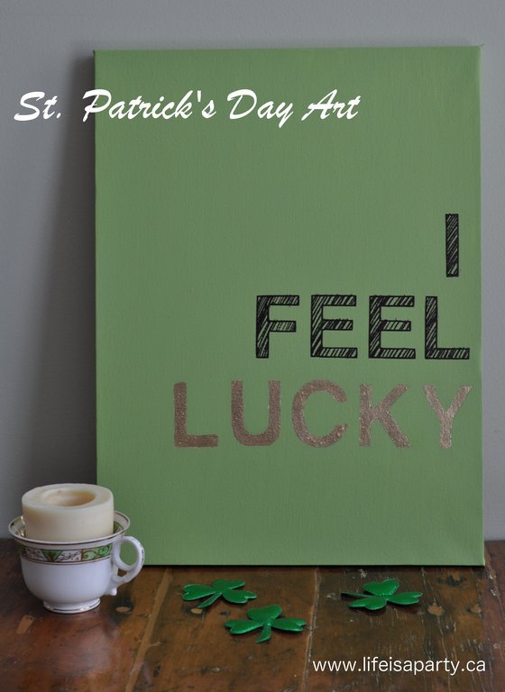 DIY St. Patrick’s Day Art.