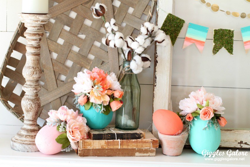 Decorative Floral Easter Eggs.