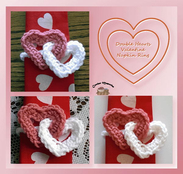 Double Heart Valentine’s Day Napkin Ring.