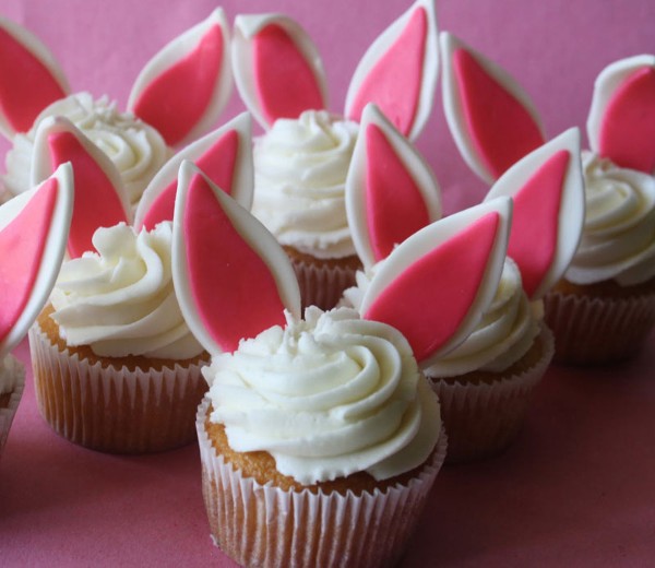 Easter Bunny Cupcakes.