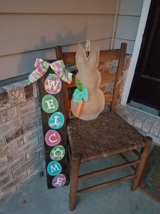 Easter porch decoration.