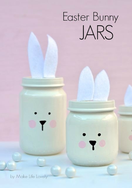 Little Easter Bunny Mason Jars.