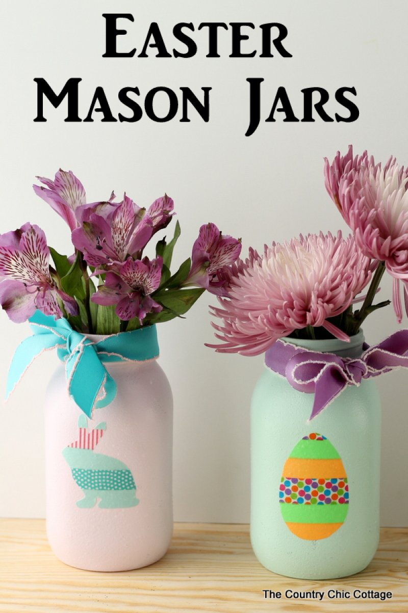 Mason Jars + Washi Tape.