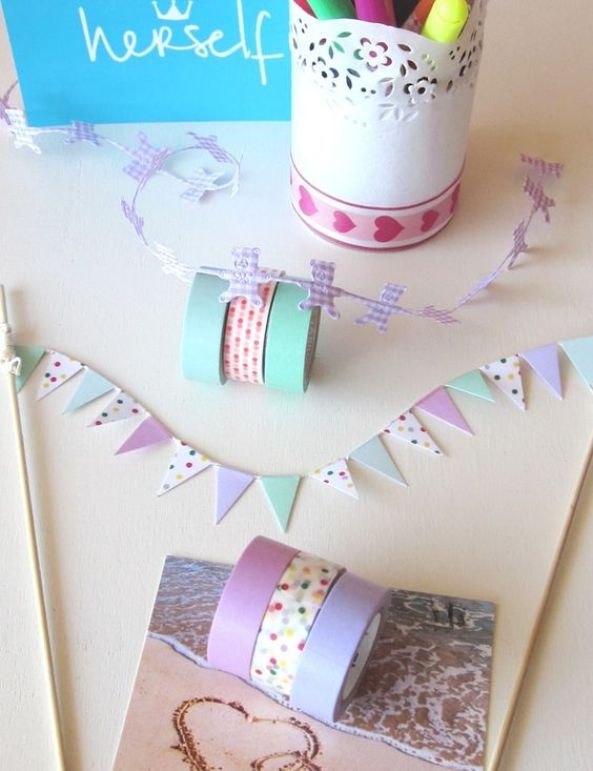 Mini Washi Tape Garlands.