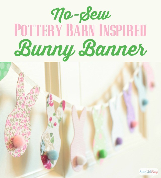 No Sew Easter Bunny Banner.