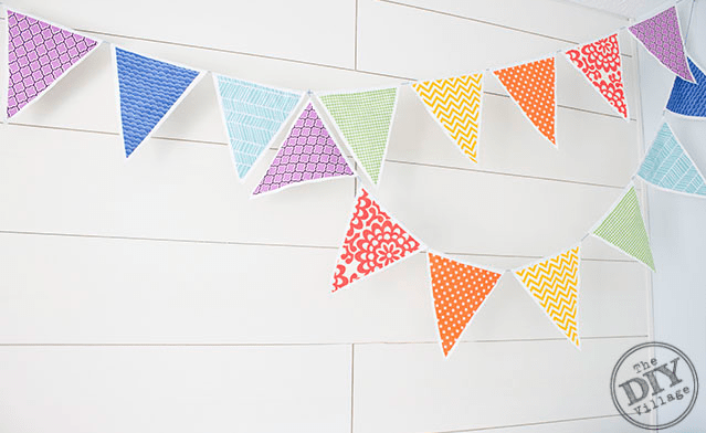 No Sew Rainbow Bunting.