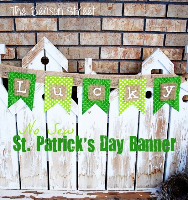 No Sew St. Patrick’s Day Banner.