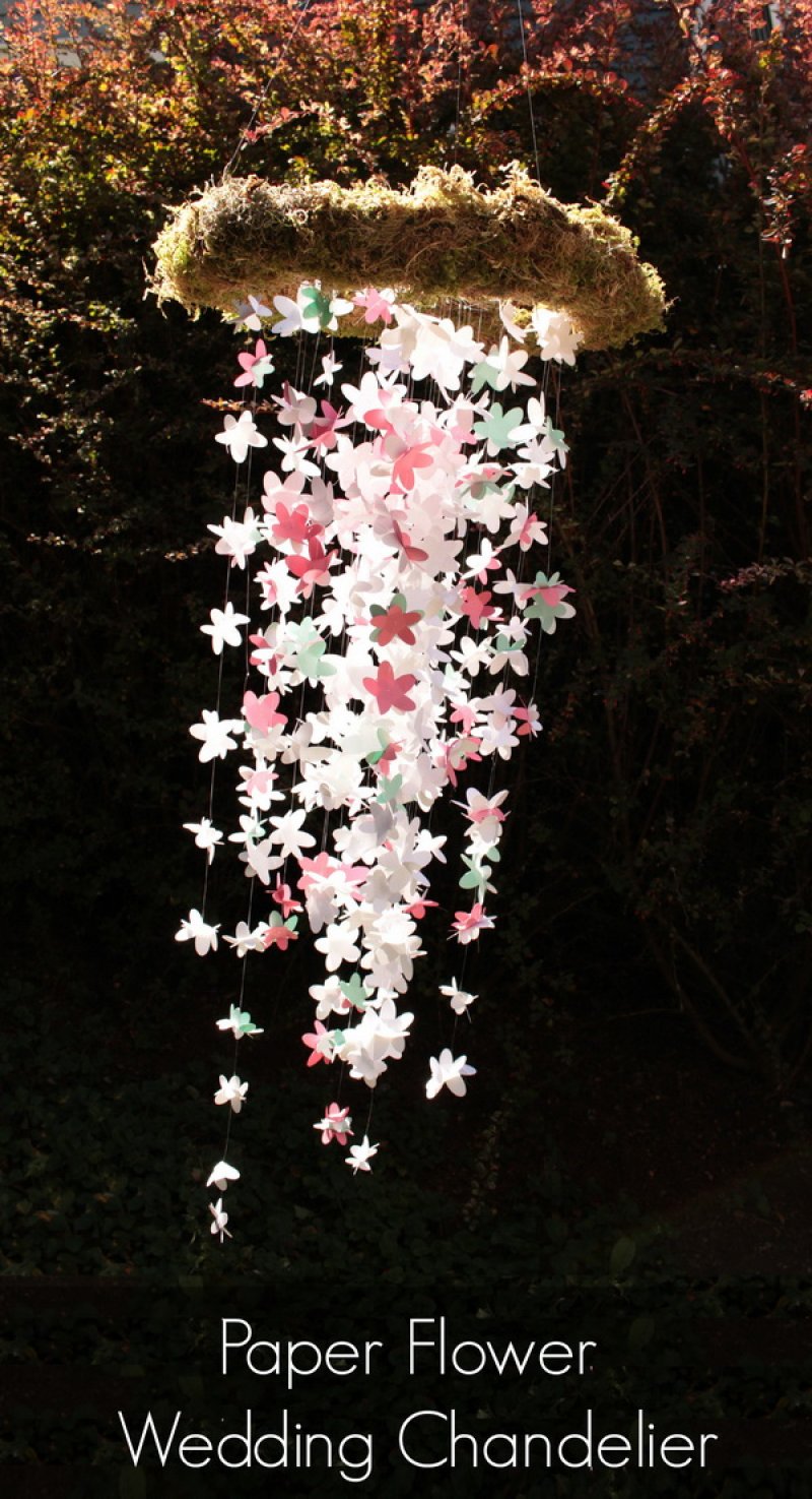 Paper Flower Chandelier.