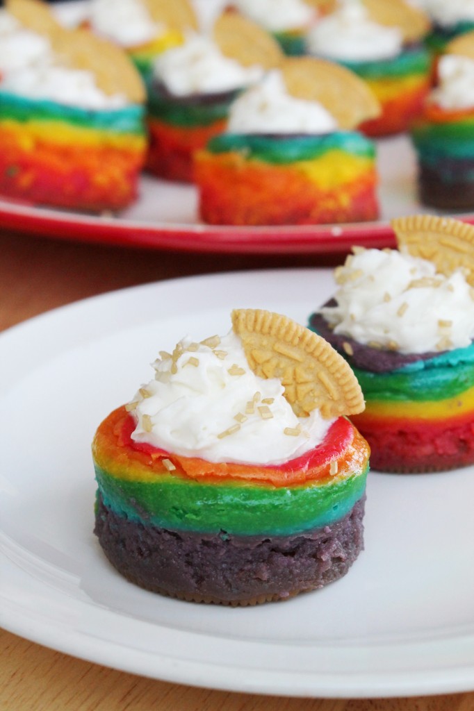Rainbow Cheesecake Bites!