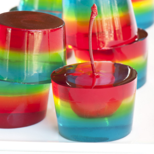 Rainbow Jello Shots!