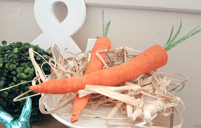 Rustic DIY Twine Carrots.