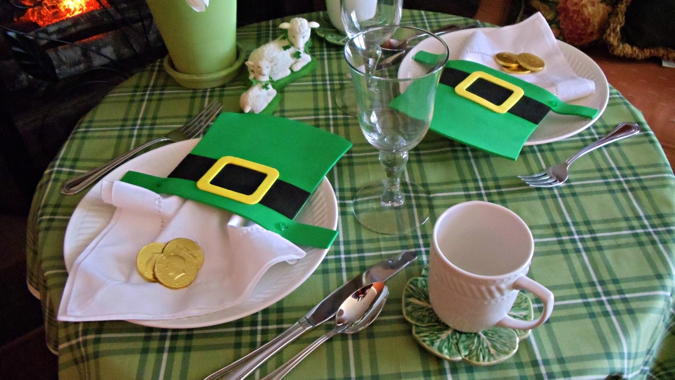 Saint Patrick’s Day breakfast table.