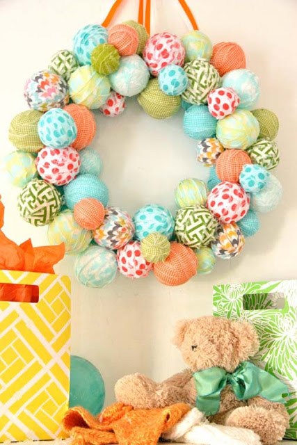 Scrappy Balls Wreath.