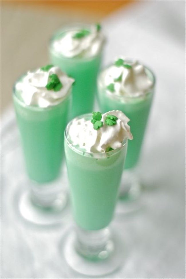 Shamrock Shake shooters are the perfect mini shakes.