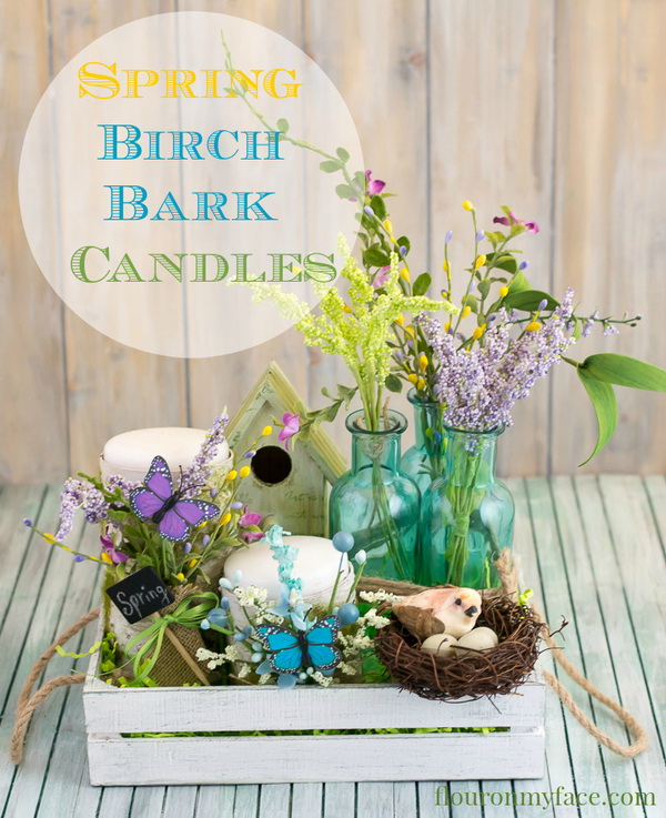 Spring Birch Bark Candles.