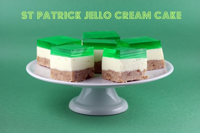 St. Patrick Jello Cream Cake.