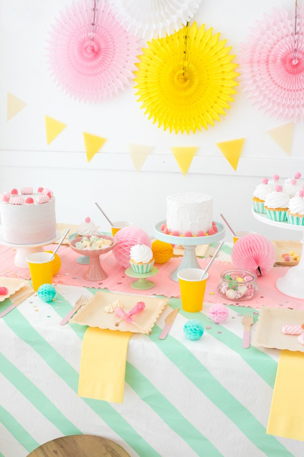 Stripped Washi Tape Table Cloth.