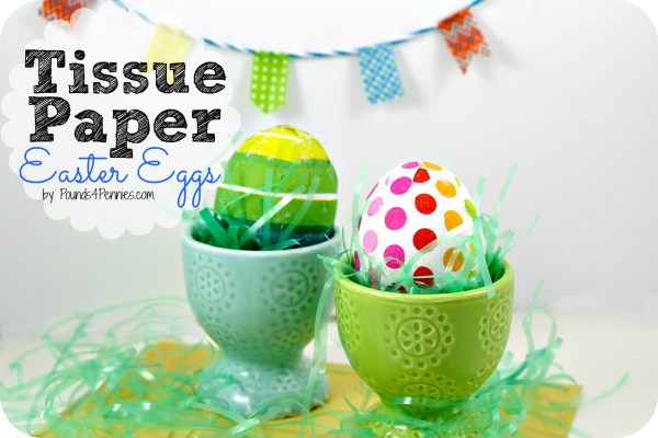 Tissue Paper Easter Eggs.