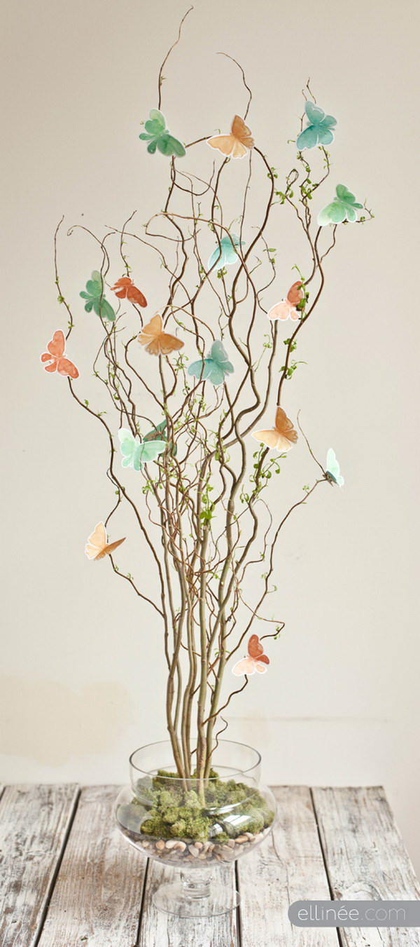 Twig & Butterfly Centerpiece.