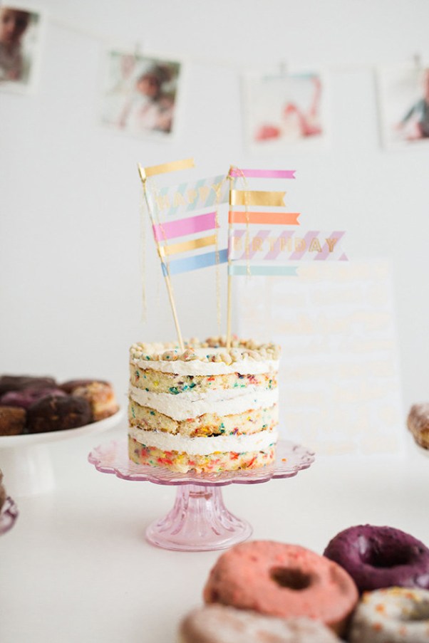 Use Washi Tape For Your Cake Toppers.