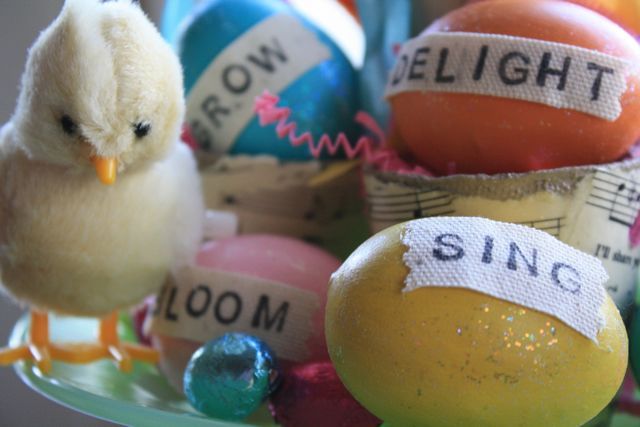 Whimsical Stamped Easter Egg.