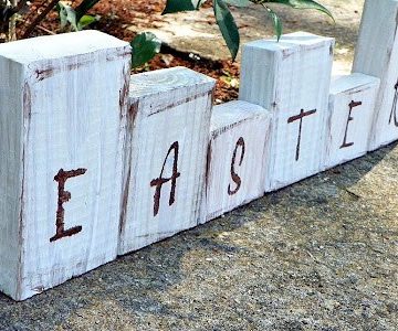 Whitewashed Easter Blocks.