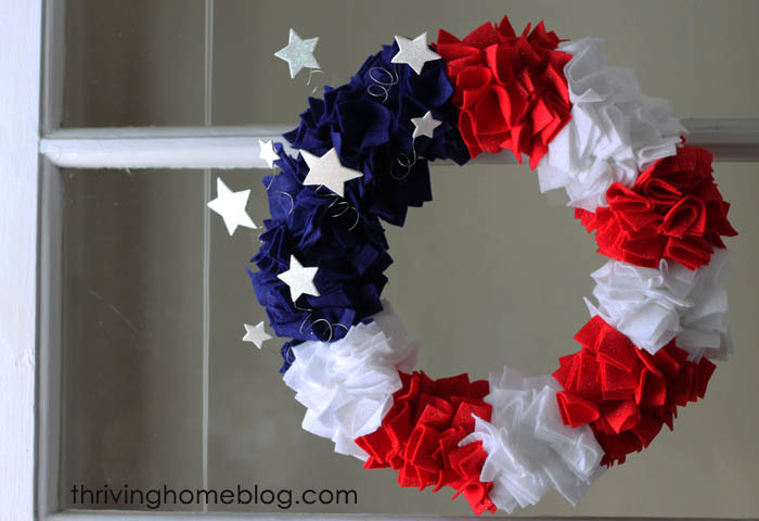 4th of July Felt Wreath.