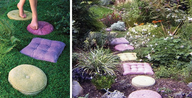 Beautiful Concrete Pillow Stepping Stones.