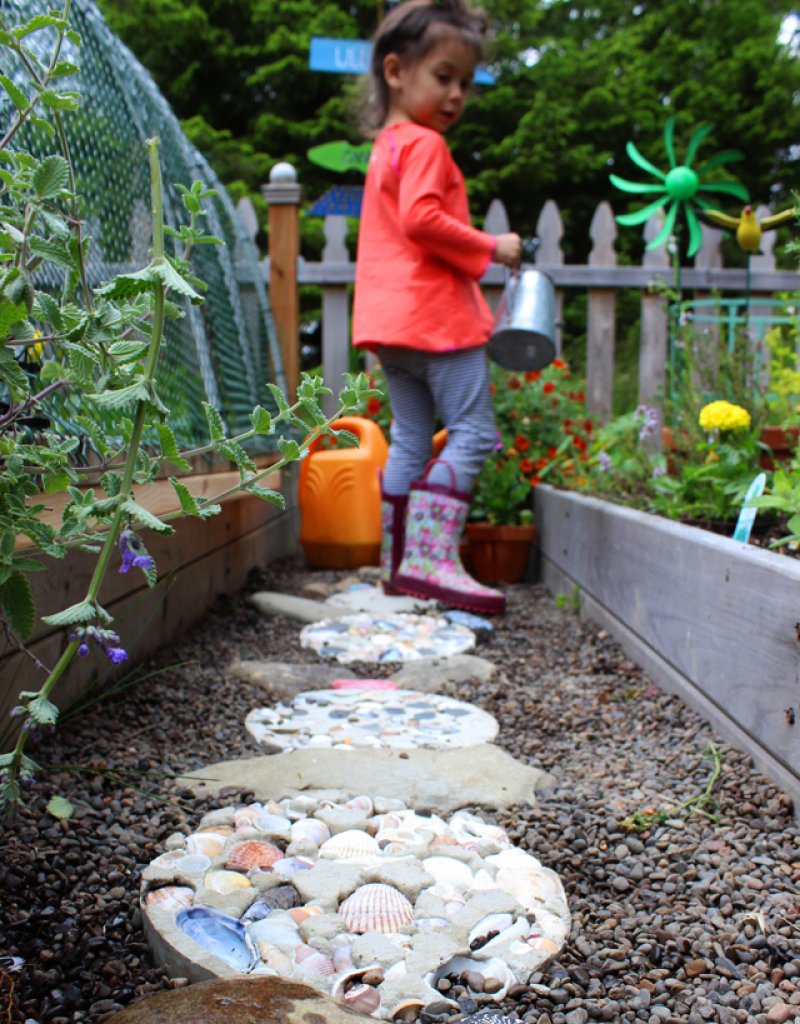 Beautiful garden stepping stones.