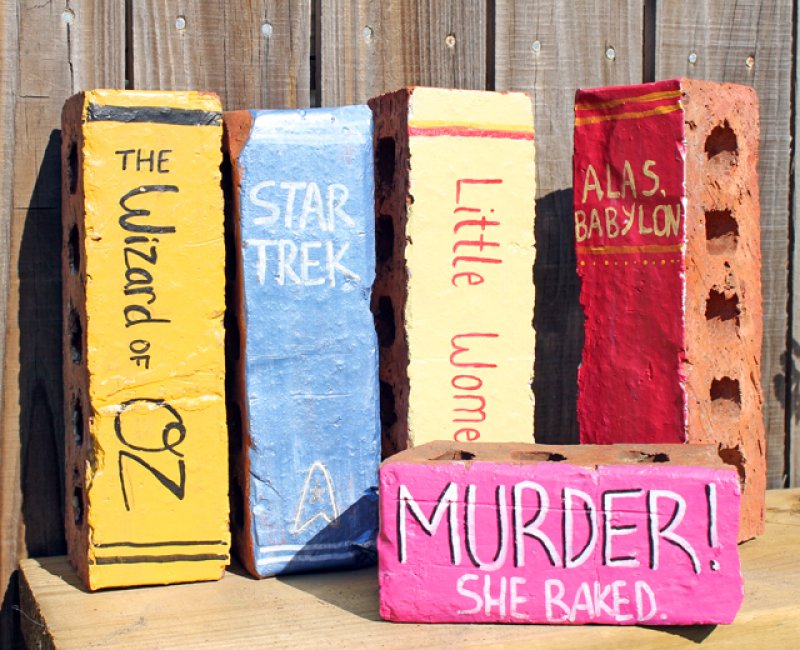 Book Painted Bricks.