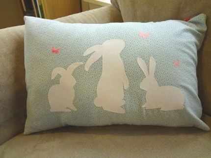 Bunny Silhouette Pillow.