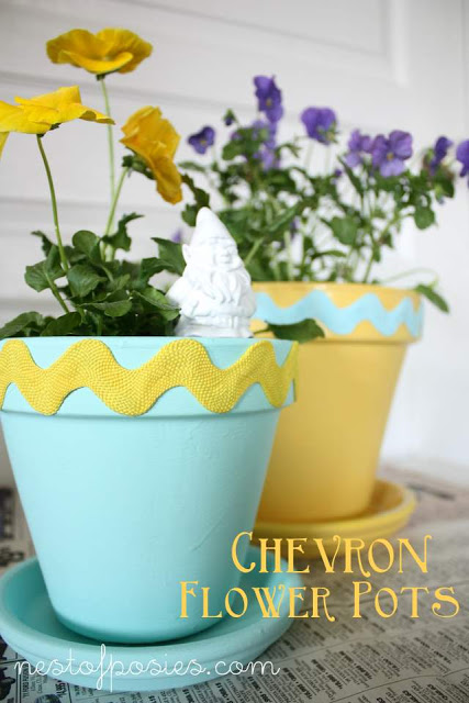 Chevron Flower Pots.