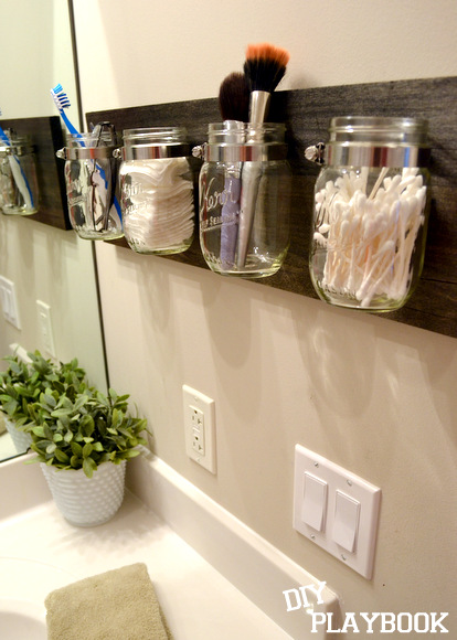 Create a mason jar organizer to hold everything.