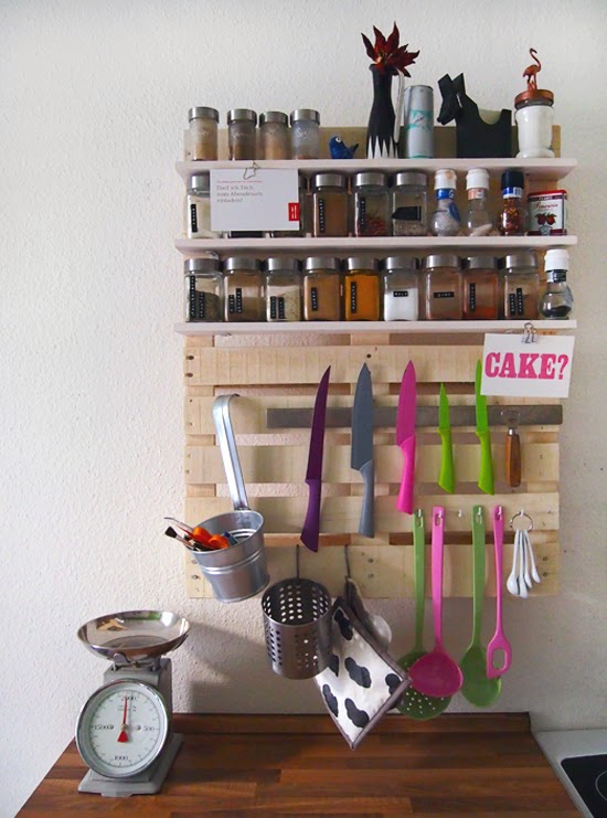 Create extra storage in the kitchen for spice jars.