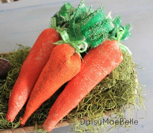 DIY Burlap Carrots.