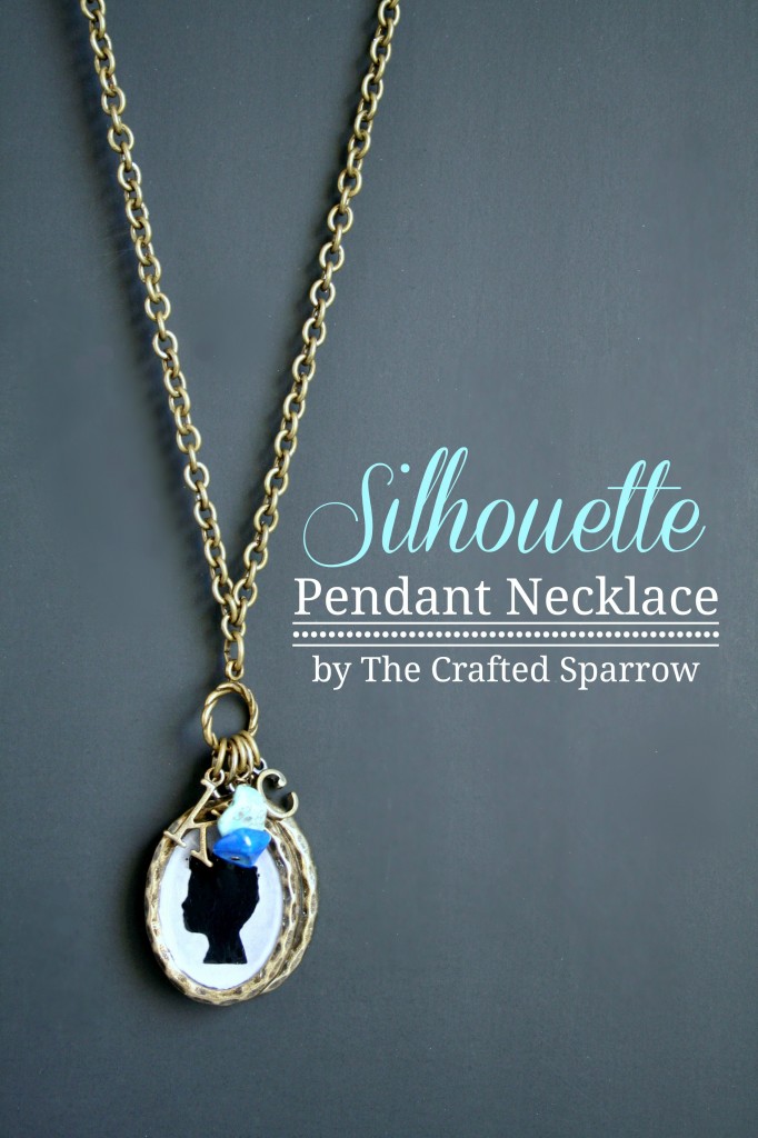 DIY Silhouette Pendant Necklace.
