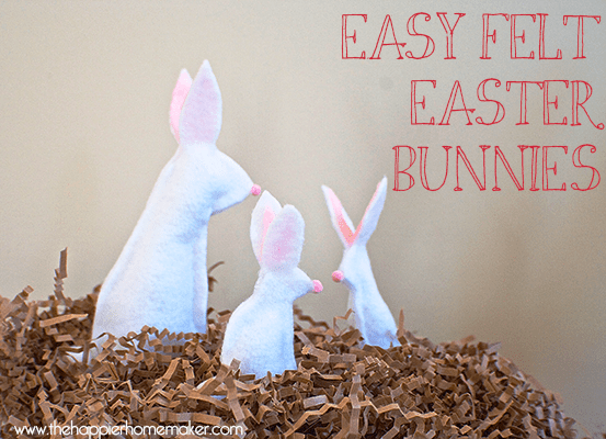 Easy No Sew Easter Bunnies.
