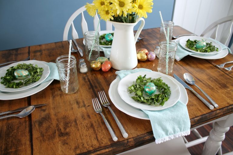 Farmhouse Easter Tablescape.