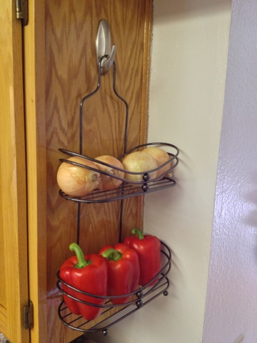 Hang a shower caddy.