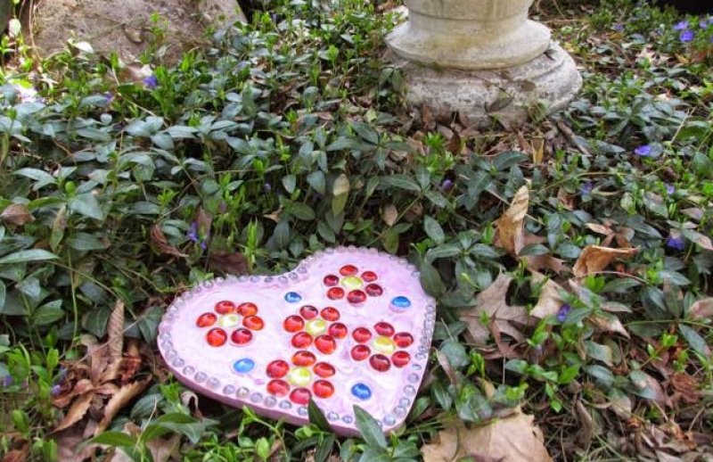 Heart Shaped Stepping Stones.