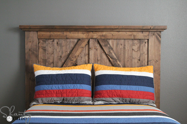 Make this barn door headboard.