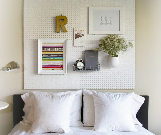 Modern Pegboard Headboard.