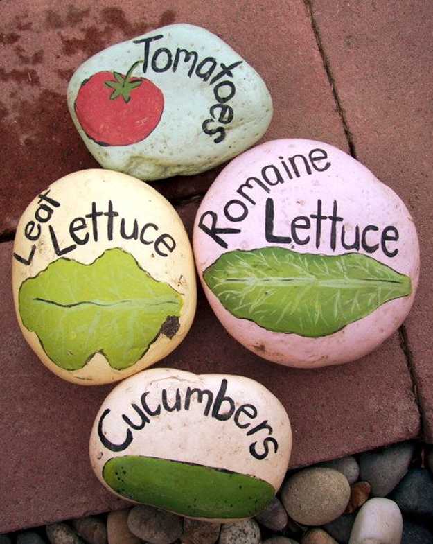 Painted Rock Garden Markers.