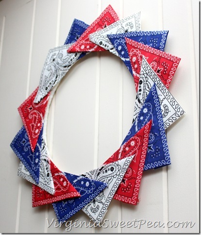 Patriotic Bandana Wreath.