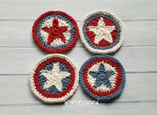 Patriotic Star Coasters.